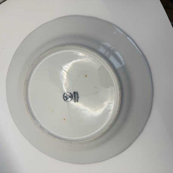 Set of 2 Antique Meissen Blue & White Blue Onion Print Plates 9.5” - Picture 2 of 6